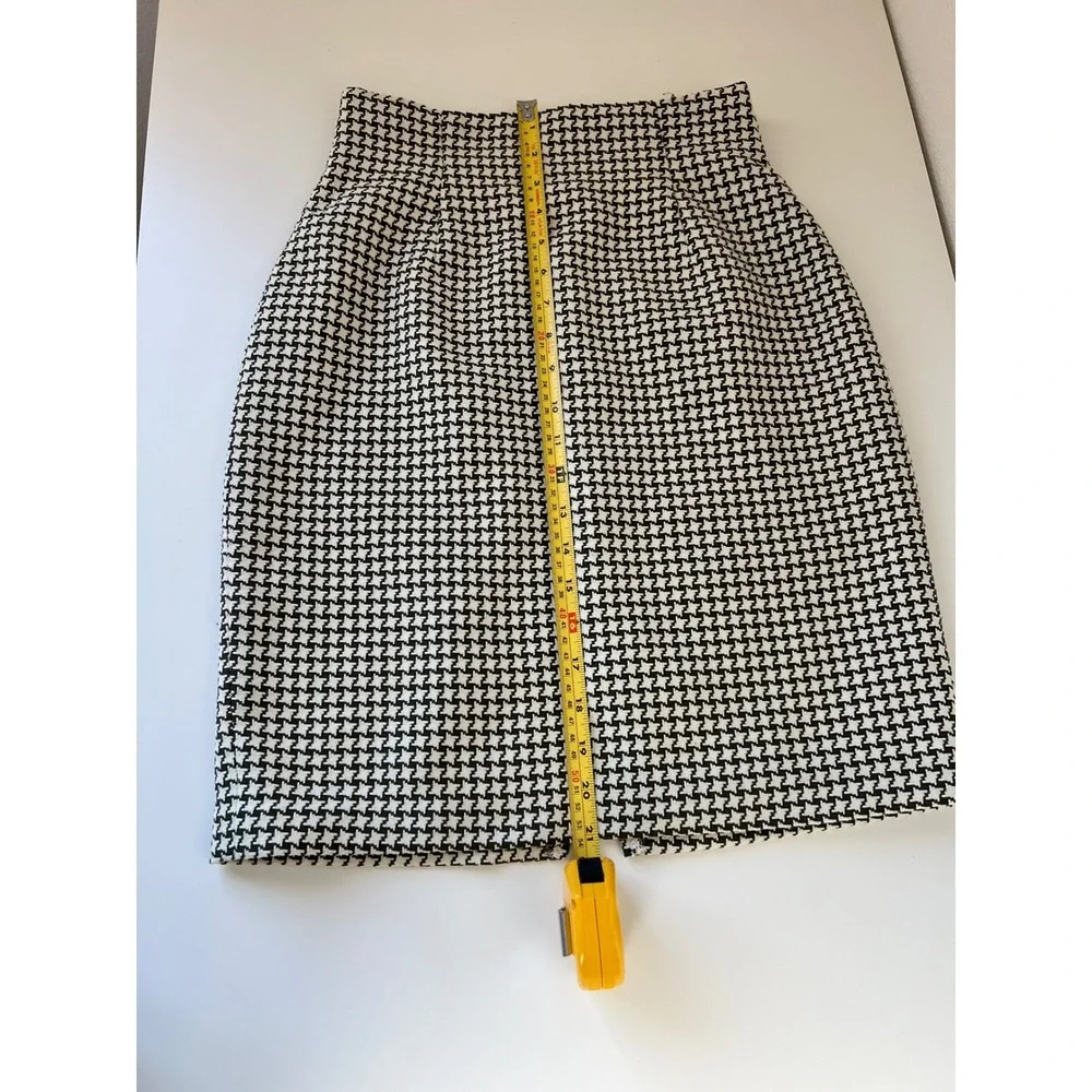 VTG 90s Rina Rossi Houndstooth Skirt Suit Sz 6 Parisian Made USA Career Academia